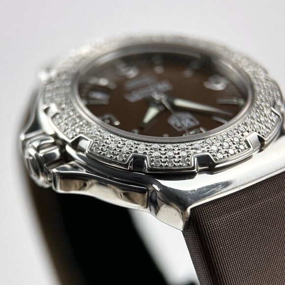 Tag Heuer Ladies Formula 1 Brown Dial Diamond Bezel Quartz Watch WAC1217-0 - Picture 3 of 8